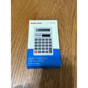 Vintage Radio Shack Dual‑Powered Calculator – Solar/Battery – Tested & Working